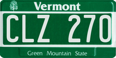 VT license plate CLZ270