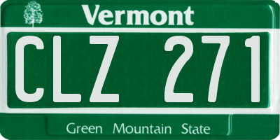 VT license plate CLZ271