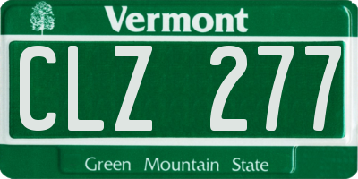 VT license plate CLZ277