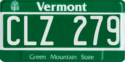 VT license plate CLZ279