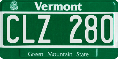 VT license plate CLZ280