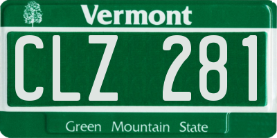 VT license plate CLZ281