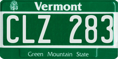 VT license plate CLZ283