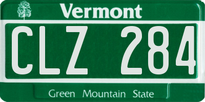 VT license plate CLZ284