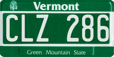 VT license plate CLZ286