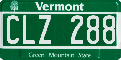 VT license plate CLZ288
