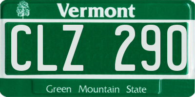 VT license plate CLZ290