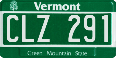 VT license plate CLZ291