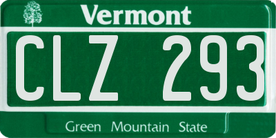 VT license plate CLZ293