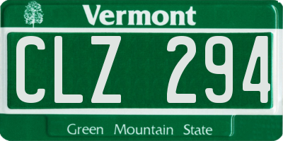 VT license plate CLZ294