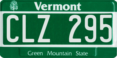 VT license plate CLZ295