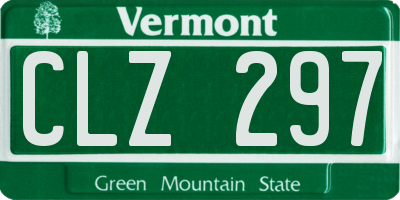 VT license plate CLZ297