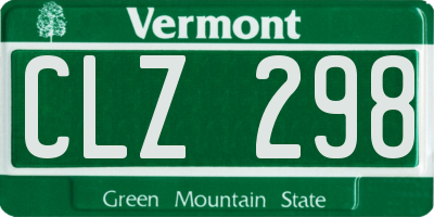 VT license plate CLZ298