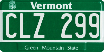 VT license plate CLZ299