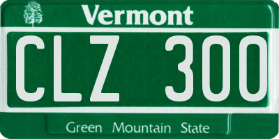 VT license plate CLZ300