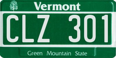 VT license plate CLZ301