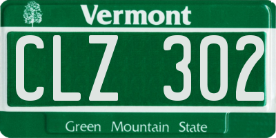 VT license plate CLZ302