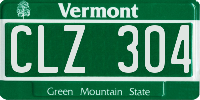 VT license plate CLZ304