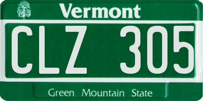 VT license plate CLZ305