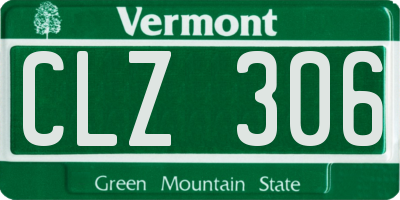 VT license plate CLZ306