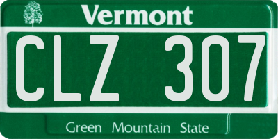 VT license plate CLZ307