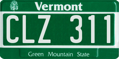VT license plate CLZ311
