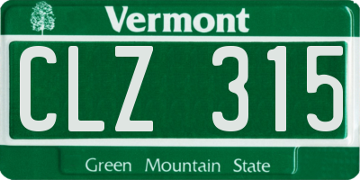 VT license plate CLZ315