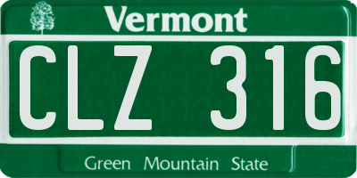 VT license plate CLZ316