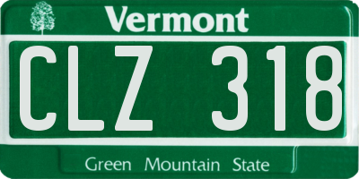 VT license plate CLZ318