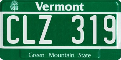 VT license plate CLZ319