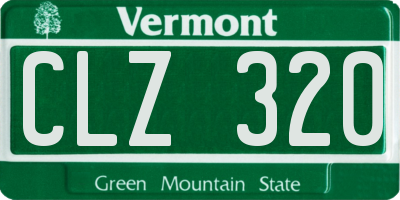 VT license plate CLZ320