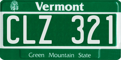VT license plate CLZ321