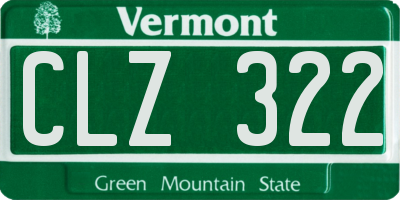 VT license plate CLZ322