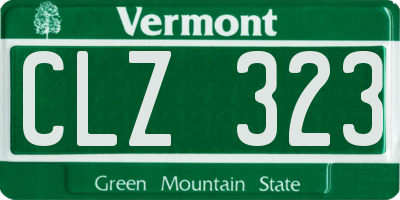 VT license plate CLZ323