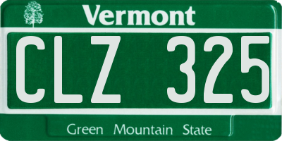 VT license plate CLZ325