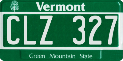 VT license plate CLZ327
