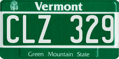 VT license plate CLZ329