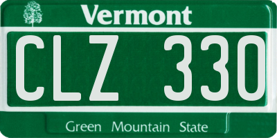 VT license plate CLZ330