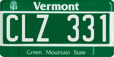 VT license plate CLZ331