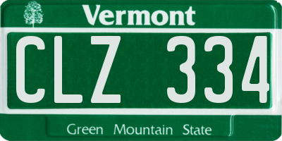 VT license plate CLZ334