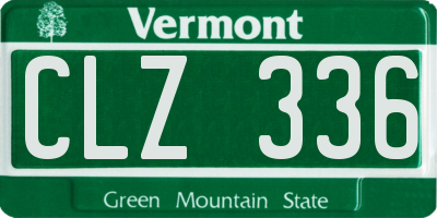 VT license plate CLZ336