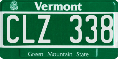 VT license plate CLZ338