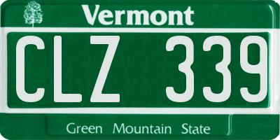 VT license plate CLZ339