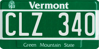 VT license plate CLZ340