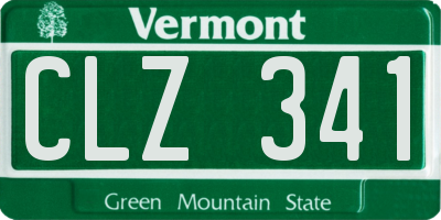 VT license plate CLZ341