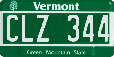VT license plate CLZ344