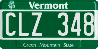 VT license plate CLZ348