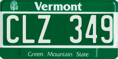 VT license plate CLZ349