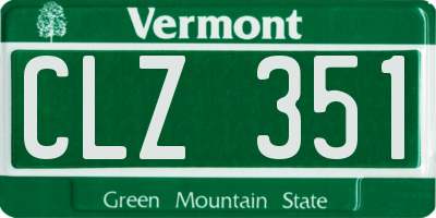 VT license plate CLZ351