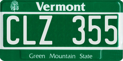 VT license plate CLZ355